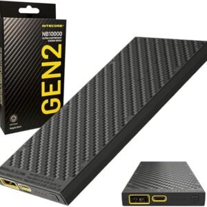 Nitecore NB10000 GEN II Quick Charge Dual-Output Type-C USB Power Bank with Eco-Sensa Type-C Charging Cable