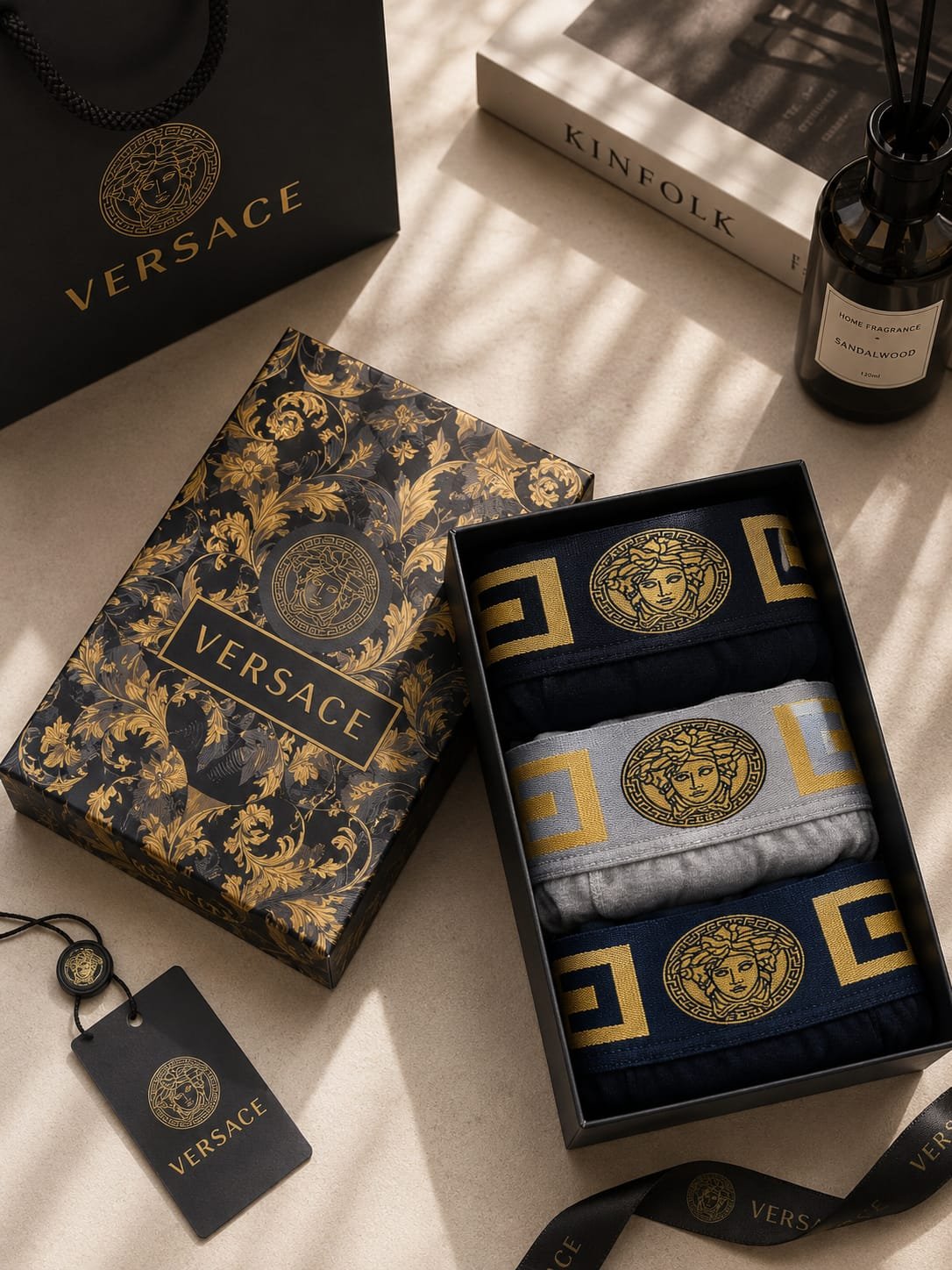 Men's Boxer Briefs 3-Pack Gift Box — Design 52