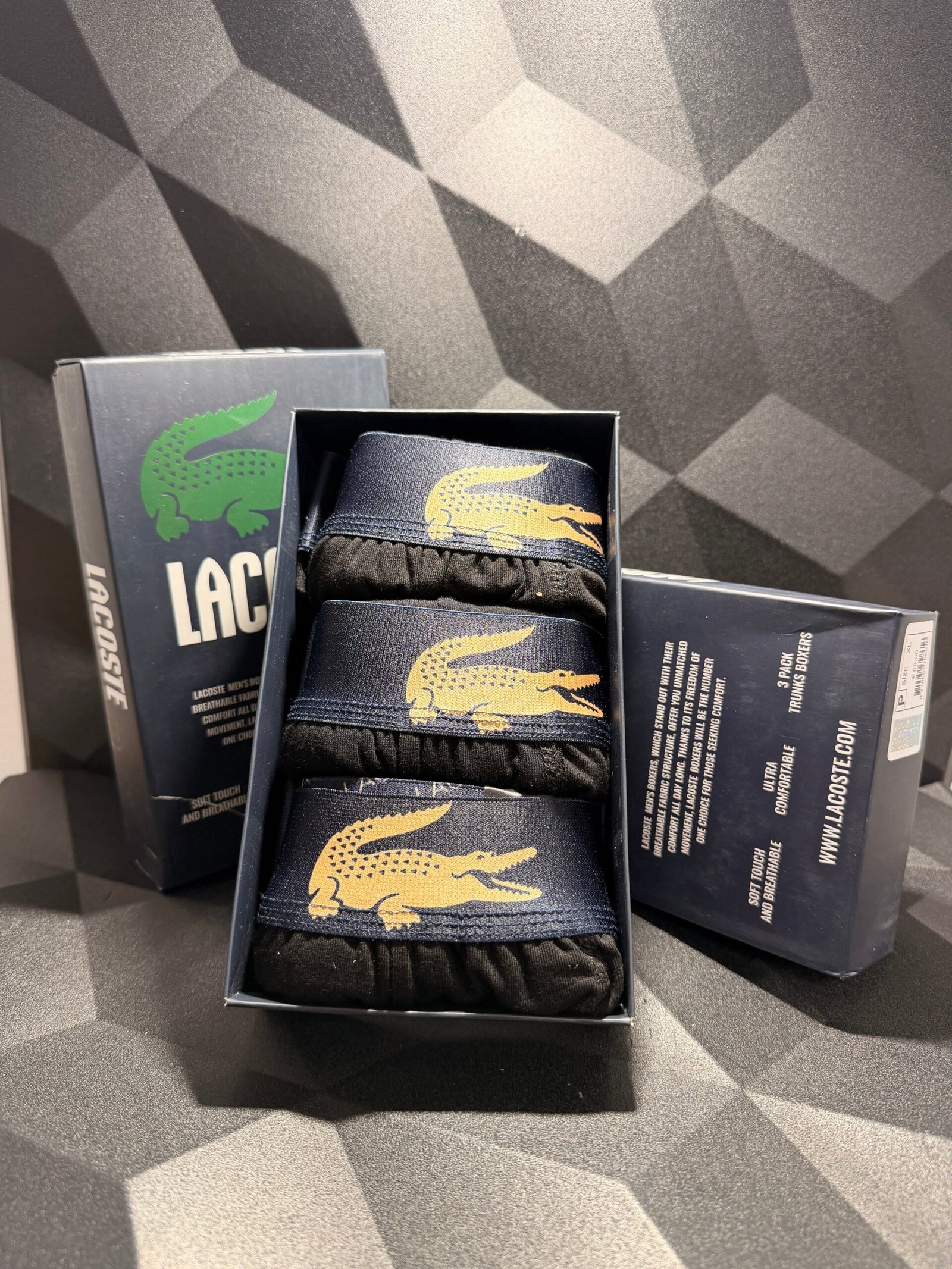 Lacoste — Men's Boxer Briefs 3-Pack Gift Box