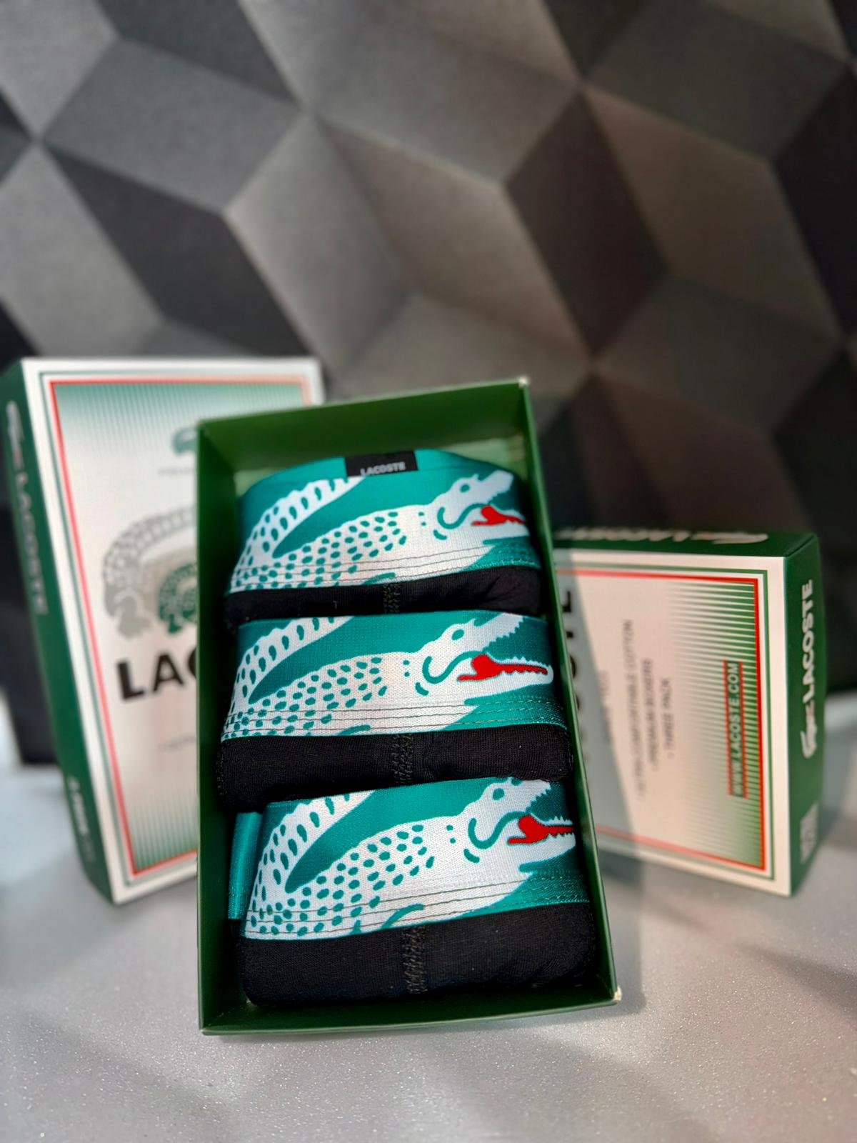 Lacoste — Men's Boxer Briefs 3-Pack Gift Box