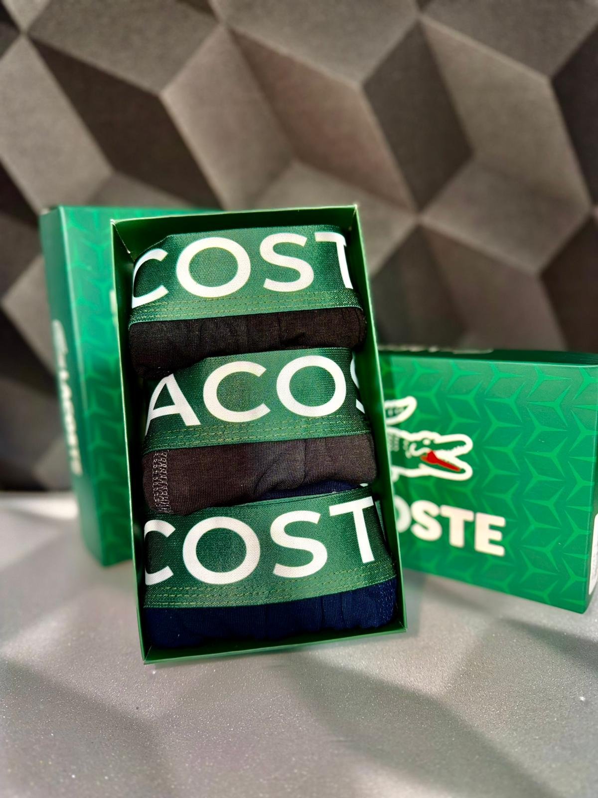 Lacoste — Men's Boxer Briefs 3-Pack Gift Box