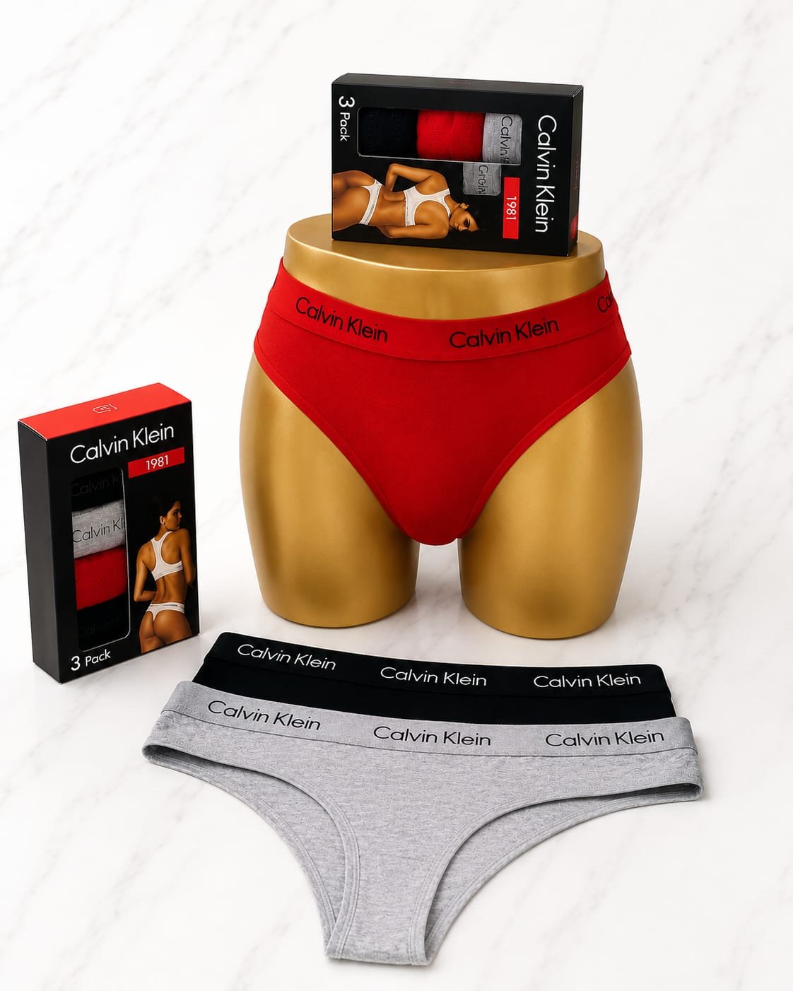 Women's Underwear 3-Piece Gift Box — Design 21