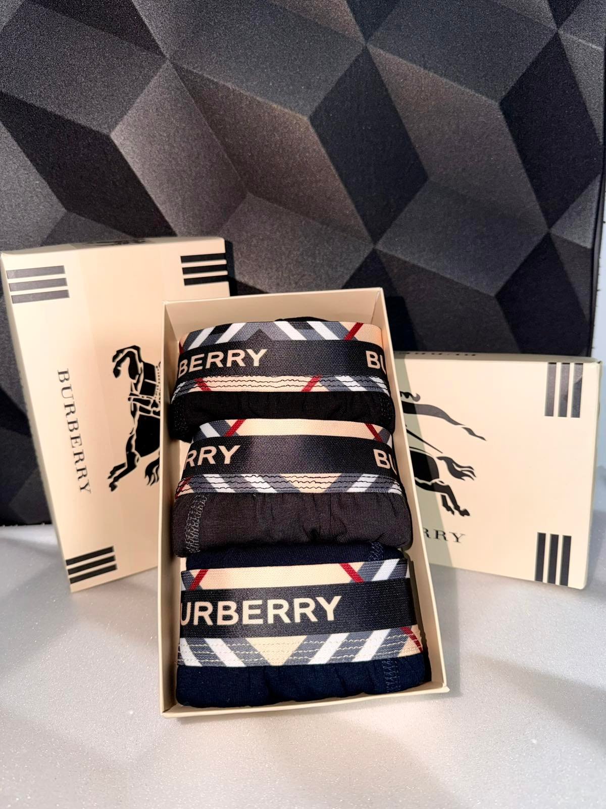 Burberry — Men's Boxer Briefs 3-Pack Gift Box